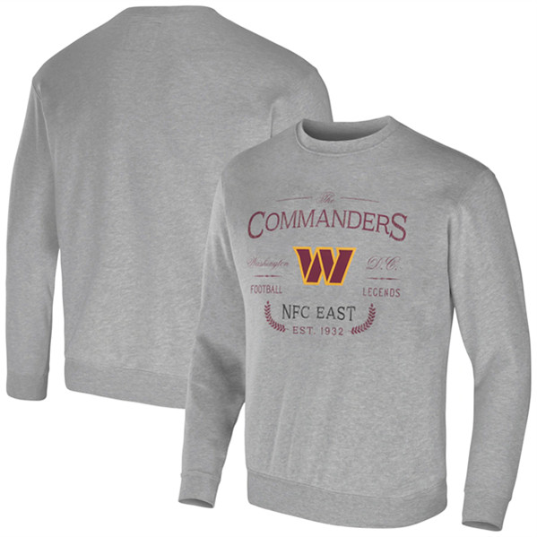 Men's Washington Commanders Gray Darius Rucker Collection Pullover Sweatshirt